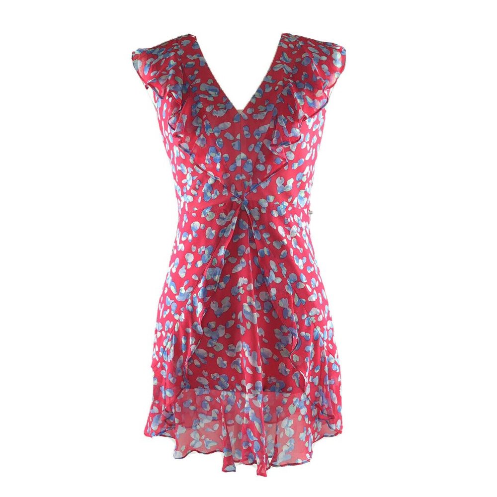 BCBGMAXAZRIA Womens Dress Red Sleeveless V-Neck